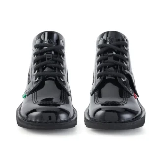 Jugend Unisex Kick Hi Lackleder Schwarz