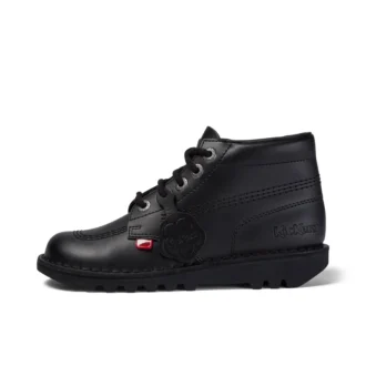 Jugend Unisex Kick Hi Leder Schwarz