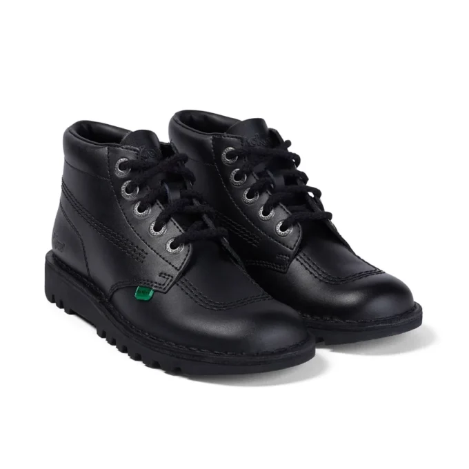 Jugend Unisex Kick Hi Leder Schwarz Jugend Unisex Kick Hi Leder Schwarz