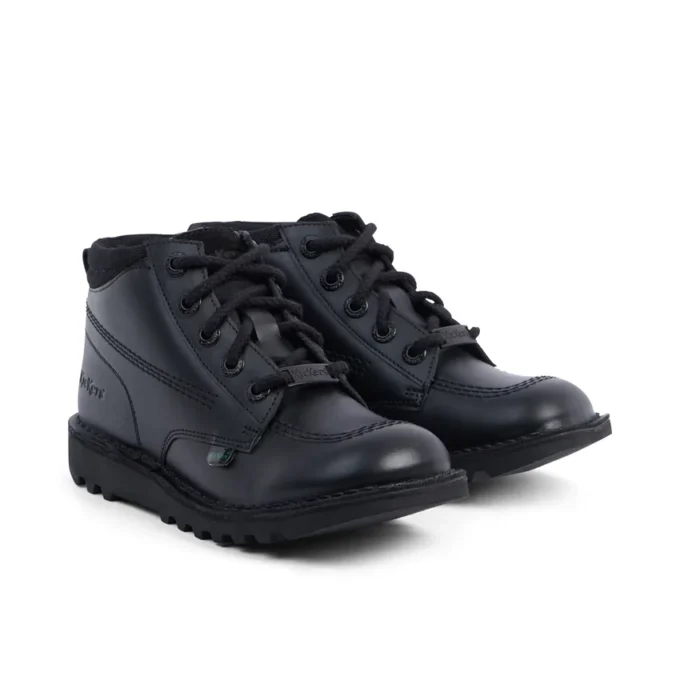 Jugend Unisex Kick Hi Mix Mesh Leder Schwarz Jugend Unisex Kick Hi Mix Mesh Leder Schwarz