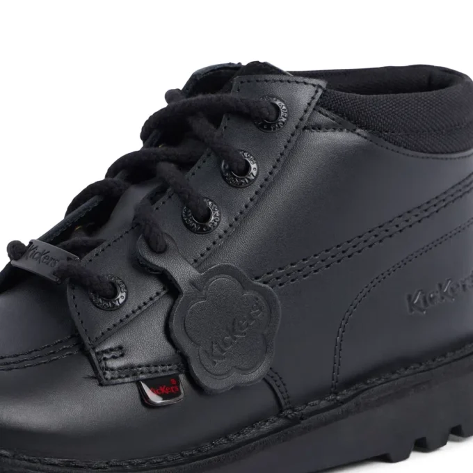 Jugend Unisex Kick Hi Mix Mesh Leder Schwarz Jugend Unisex Kick Hi Mix Mesh Leder Schwarz