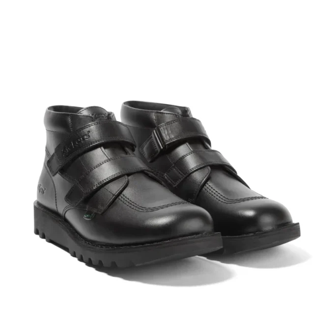 Jugend Unisex Kick Hi Vel Leder Schwarz Jugend Unisex Kick Hi Vel Leder Schwarz