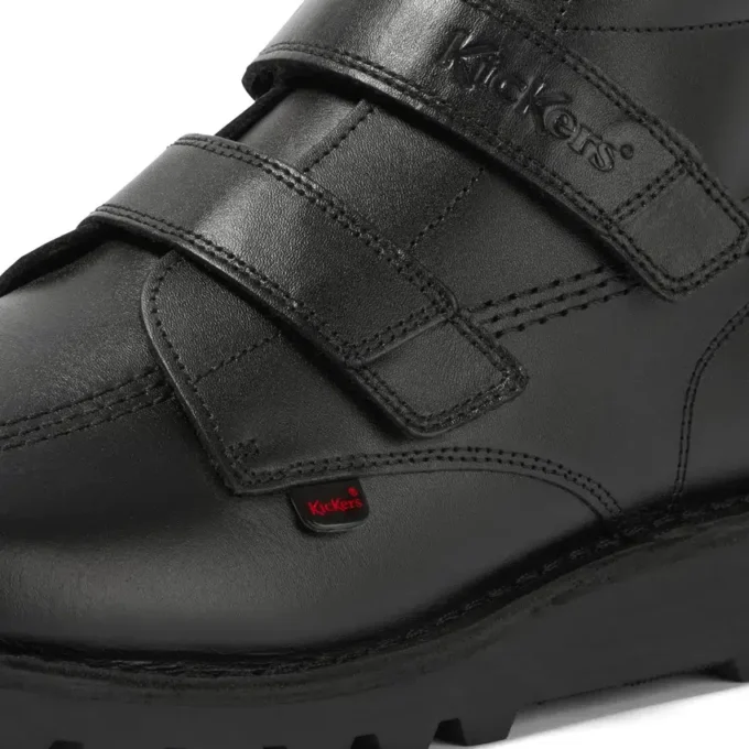 Jugend Unisex Kick Hi Vel Leder Schwarz Jugend Unisex Kick Hi Vel Leder Schwarz