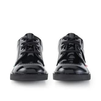 Jugend Unisex Kick Lo Lackleder Schwarz