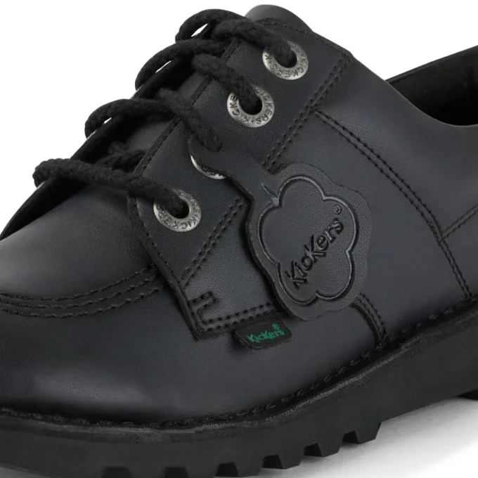 Jugend Unisex Kick Lo Leder Alternative Schwarz Jugend Unisex Kick Lo Leder Alternative Schwarz