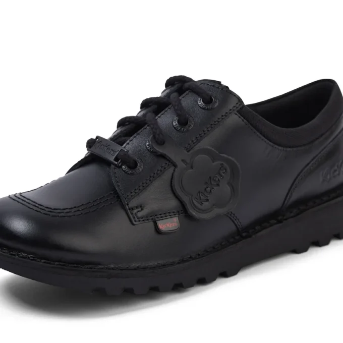 Jugend Unisex Kick Lo Mix Mesh Leder Schwarz Jugend Unisex Kick Lo Mix Mesh Leder Schwarz