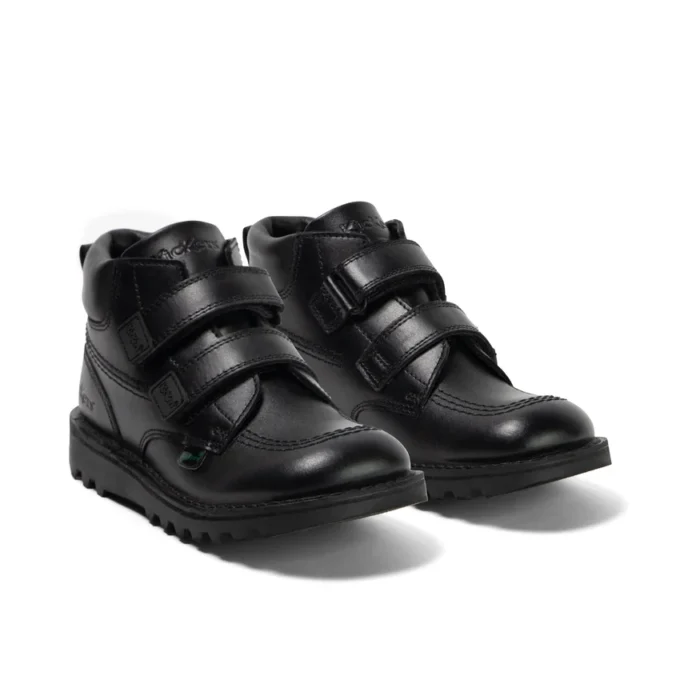 Junior Boys Kick Hi Roll Leder Schwarz Junior Boys Kick Hi Roll Leder Schwarz