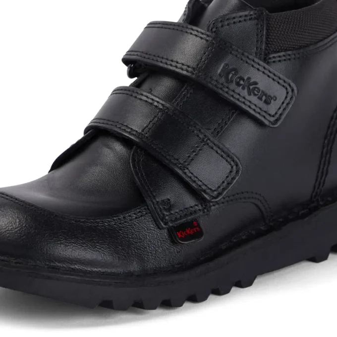 Junior Boys Kick Hi Scuff Leder Schwarz Junior Boys Kick Hi Scuff Leder Schwarz