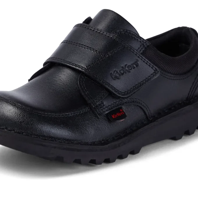 Junior Boys Kick Lo Scuff Leder Schwarz Junior Boys Kick Lo Scuff Leder Schwarz