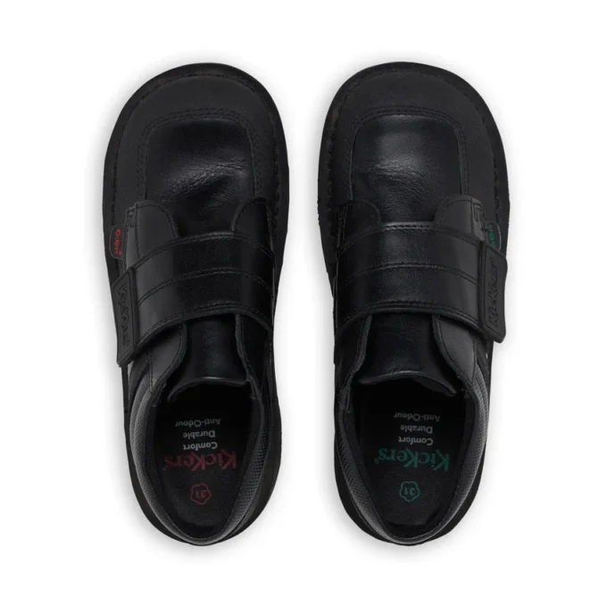 Junior Boys Kick Mid Scuff Leder Schwarz Junior Boys Kick Mid Scuff Leder Schwarz