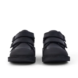 Junior Boys Kick Scuff Twin Leder Schwarz