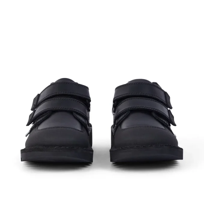 Junior Boys Kick Scuff Twin Leder Schwarz Junior Boys Kick Scuff Twin Leder Schwarz