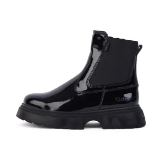 Junior Damen Kenzi Chelsea Lackleder Schwarz