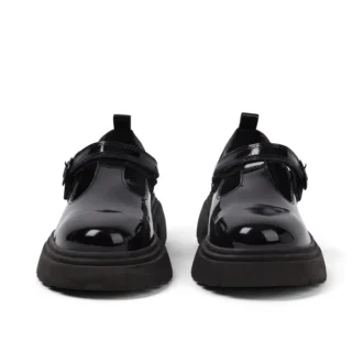 Junior Damen Kenzi T-Bar Lackleder Schwarz
