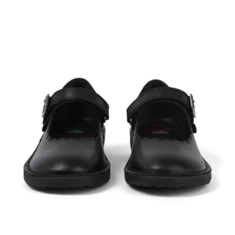 Junior Mädchen Adlar MJ Scallop Leder Schwarz
