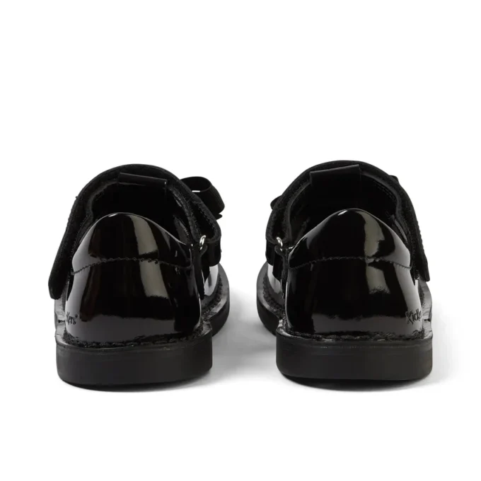 Junior Mädchen Adlar T-Bar-Schleifenstiefel aus Lackleder, schwarz Junior Mädchen Adlar T-Bar-Schleifenstiefel aus Lackleder, schwarz