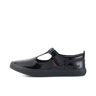 Junior Mädchen Kariko T-Bar Lackleder Schwarz