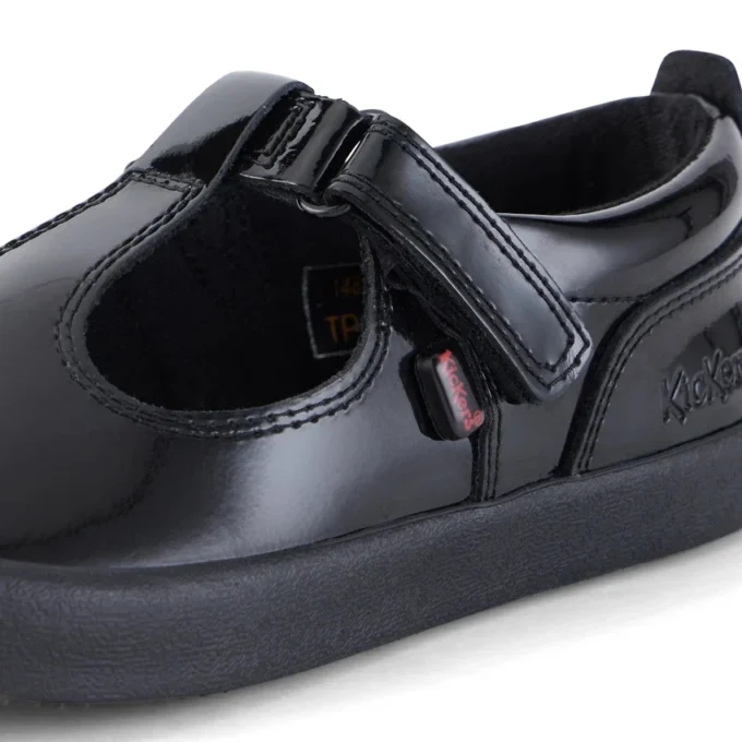 Junior Mädchen Kariko T-Bar Lackleder Schwarz Junior Mädchen Kariko T-Bar Lackleder Schwarz