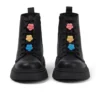 Junior Mädchen Kenzi Stiefel Charm Leder Schwarz