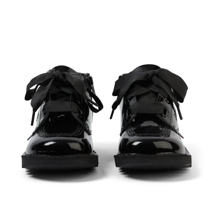 Junior Mädchen Kick Hi Ribbon Lackleder Schwarz