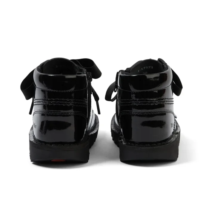 Junior Mädchen Kick Hi Ribbon Lackleder Schwarz