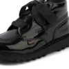 Junior Mädchen Kick Hi Ribbon Lackleder Schwarz