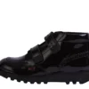 Junior Mädchen Kick Hi Vel Brogue Lackleder Schwarz