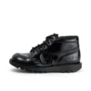 Junior Mädchen Kick Hi Zip Lederimitat Lackleder Schwarz