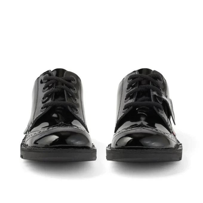 Junior Mädchen Kick Lo Brogue Lackleder Schwarz Junior Mädchen Kick Lo Brogue Lackleder Schwarz
