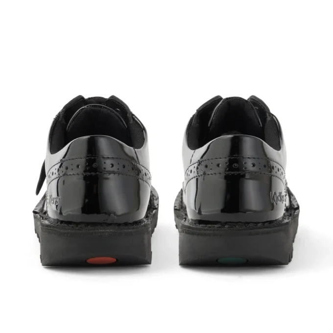 Junior Mädchen Kick Lo Brogue Lackleder Schwarz Junior Mädchen Kick Lo Brogue Lackleder Schwarz