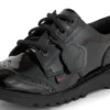 Junior Mädchen Kick Lo Brogue Lackleder Schwarz Junior Mädchen Kick Lo Brogue Lackleder Schwarz