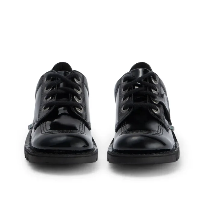 Junior Mädchen Kick Lo Lederimitat Lackleder Schwarz Junior Mädchen Kick Lo Lederimitat Lackleder Schwarz