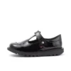 Junior Mädchen Kick T-Bar Bloom Lackleder Schwarz Junior Mädchen Kick T-Bar Bloom Lackleder Schwarz