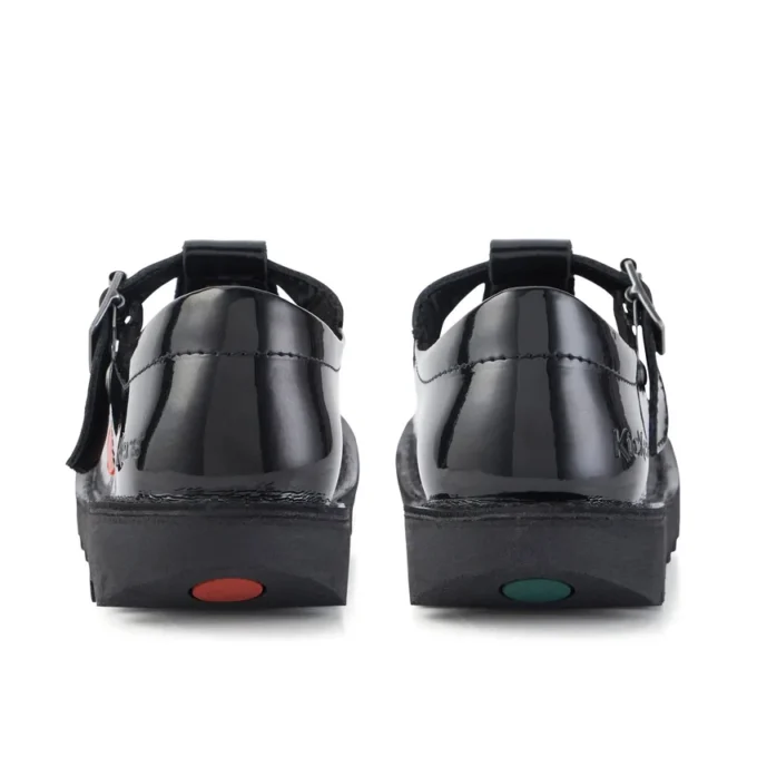 Junior Mädchen Kick T-Bar Lackleder Schwarz Junior Mädchen Kick T-Bar Lackleder Schwarz