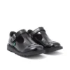 Junior Mädchen Kick T-Bar Vel Lackleder Schwarz