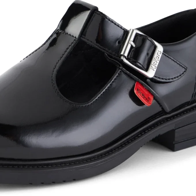 Junior Mädchen Lach T-Bar Lackleder Schwarz Junior Mädchen Lach T-Bar Lackleder Schwarz