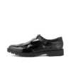 Junior Mädchen Lachly Brogue T-Bar Lackleder Schwarz