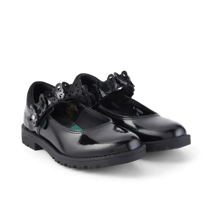 Junior Mädchen Lachly Butterfly MJ Lackleder Schwarz