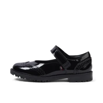 Junior Mädchen Lachly MJ Brogue Lackleder Schwarz