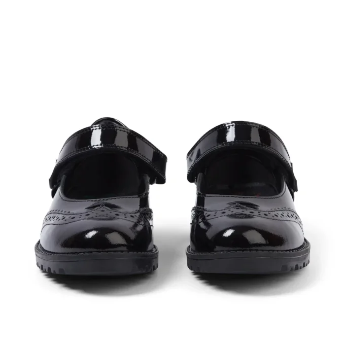 Junior Mädchen Lachly MJ Brogue Lackleder Schwarz Junior Mädchen Lachly MJ Brogue Lackleder Schwarz