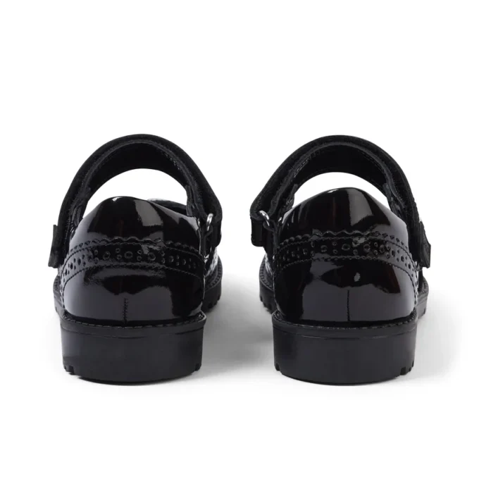 Junior Mädchen Lachly MJ Brogue Lackleder Schwarz Junior Mädchen Lachly MJ Brogue Lackleder Schwarz