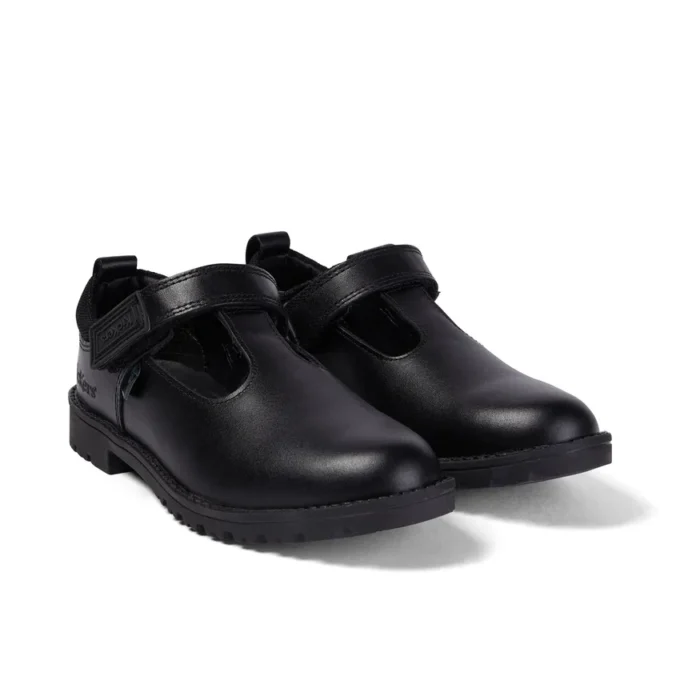 Junior Mädchen Lachly T-Bar Leder Schwarz Junior Mädchen Lachly T-Bar Leder Schwarz
