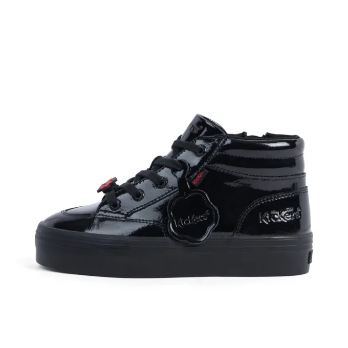 Junior Mädchen Tovni Stack Hi Flower Lackleder Schwarz Junior Mädchen Tovni Stack Hi Flower Lackleder Schwarz