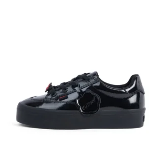 Junior Mädchen Tovni Stack Lo Flower Lackleder Schwarz