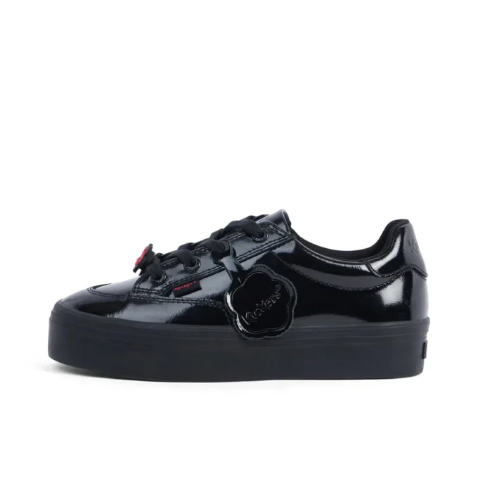 Junior Mädchen Tovni Stack Lo Flower Lackleder Schwarz Junior Mädchen Tovni Stack Lo Flower Lackleder Schwarz