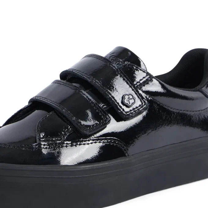 Junior-Mädchen Tovni Stack Lo Vel Lackleder Schwarz Junior-Mädchen Tovni Stack Lo Vel Lackleder Schwarz