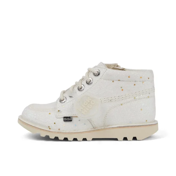 Junior Unisex Kick Hi Glitter Stiefel Weiß