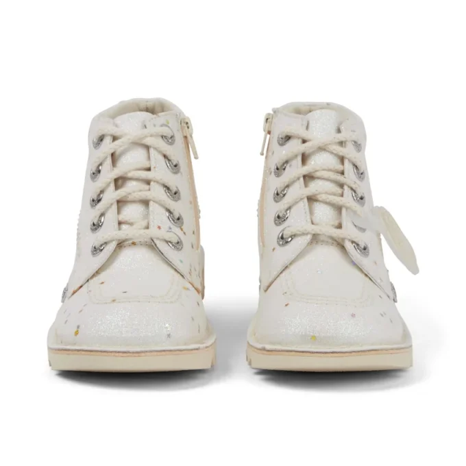 Junior Unisex Kick Hi Glitter Stiefel Weiß