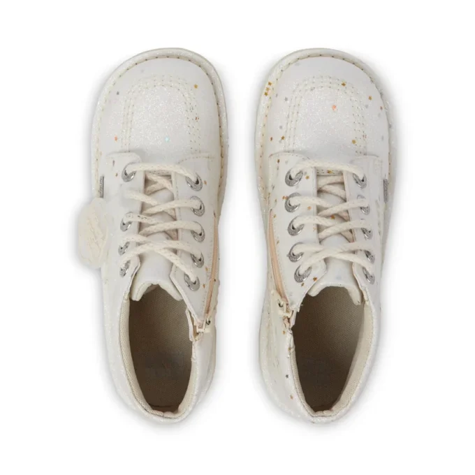 Junior Unisex Kick Hi Glitter Stiefel Weiß
