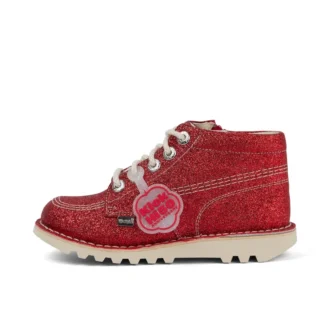 Junior Unisex Kick Hi Glitzer-Schuhe Rot